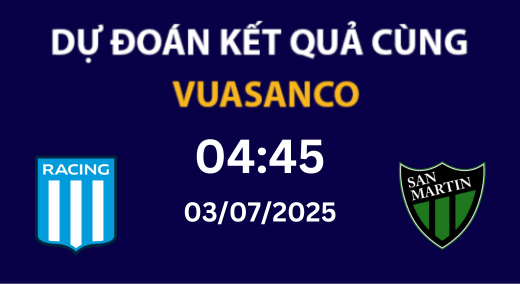 Soi kèo Racing Club vs San Martin S.J. – 04h45 – 03/07 – Cúp Argentina