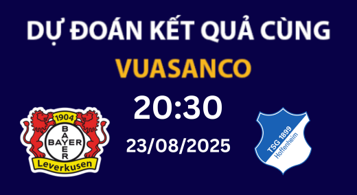 Soi kèo Bayer Leverkusen vs Hoffenheim – 20h30 – 23/08 – Bundesliga