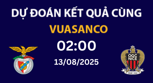 Soi kèo Benfica vs Nice – 02h00 – 13/08 – Champions League Qualifying