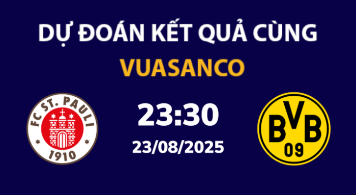 Soi kèo St. Pauli vs Dortmund – 23h30 – 23/08 – Bundesliga