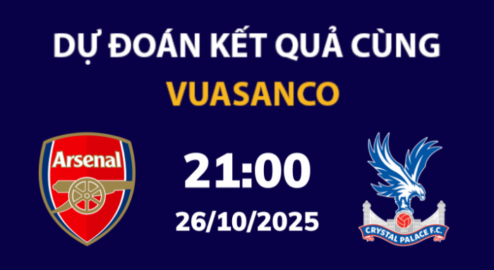 Soi kèo Arsenal vs Crystal Palace – 21h00 – 26/10 – Ngoại hạng Anh