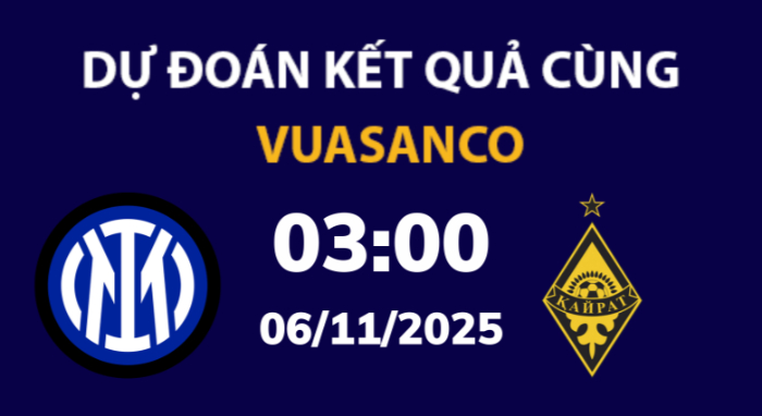 Soi kèo Inter Milan vs Kairat Almaty – 03h00 – 06/11 – Champions League