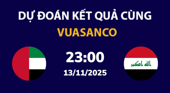 Soi kèo UAE vs Iraq – 23h00 – 13/11 – VL World Cup Châu Á